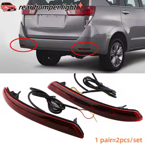Rear Bumper Lights for Toyota Innova 2016 2017 2018-2021 Back Fog Light Lamp Lamps Brake Reflector L