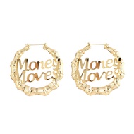 Bamboo Earrings for Women 90s 80s Large Bamboo Joint Hoop Earrings Big Circle Earrings Studs Punk Pa