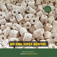 750 Gr Bio Ring Super Berpori + Waring Filter Aqrium &amp; Kolam