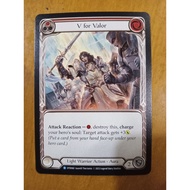 FAB V for Valor Dusk till Dawn Flesh and Blood TCG Light Warrior Aura Action DTD
