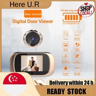 Beixiju-2.8 Inch LCD Screen Digital Electronic Doorbell Viewer Peephole Door Camera Doorbell Night Vision Photo Shooting Door Monitoring