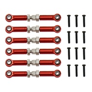 Machined RC Front/Rear Steering Linkage Servo Link Kit Pull Rod Turnbuckle Long Adjustable for 1/18 