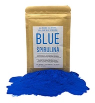 100% Pure Blue Spirulina Powder - Phycocyanin - Deep Blue Food 100% USA Original