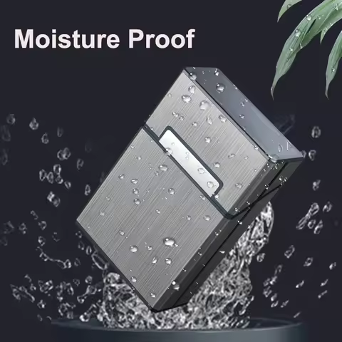 Aluminum Portable Slim Cigarette Case Regular King Size Plastic Cigar Tobacco Holder Box Storage Con