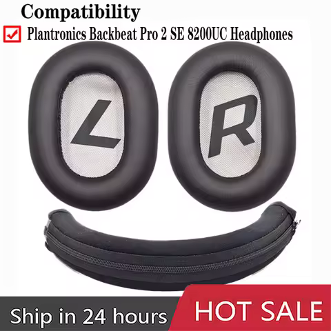1 set Ear Pads Headband Ear Cushion Ear Cups Ear Cover Replacement for Plantronics Backbeat Pro 2 SE