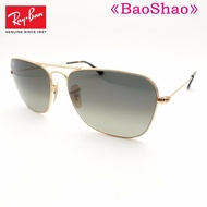[Original] Casual RayBan 3136 fashion 181/71 caravan gray Gold new authentic Made in Italy sunglasse