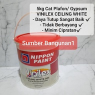 Cat Plafon Vinilex Ceiling White 001 putih gypsum tembok 5kg nippon