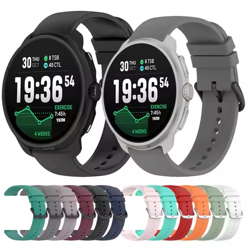 20 22mm Silicone Strap For SUUNTO RACE 2 S Band Watch RUN/OCEAN/VERTICAL/5 9 PEAK PRO Smart Wristban
