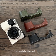Autobot Suitable for Sony A6000/A6100/A6300/A6400 Camera Buffalo Pattern Base Protective Leather Cas
