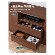 TV Cabinet Modern Simple Small Apartment High Cabinet TV Cabinet Living Room Storage Cabinet Light Luxury Bedroom Combination Wall Cabinet