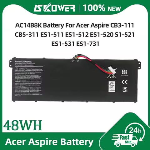 SKOWER AC14B8K Battery for Acer Nitro 5 AN515 AN515-52 AN515-53 Aspire R3-131T ES1-111 V3-111 AC14B3