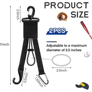 2 Pcs Baseball Softball Gear Hanger 3 in 1 Dugout Organizer Baseball Bat Holder with Glove Clip and 