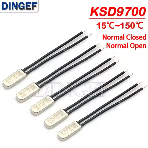 1PCS KSD9700 5A 10A 250V 15C 55C 60C 75C 80C 85C 90C 95C 100C 155C NO NC Thermostat Thermal Protecto