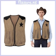 FL 5Pcs Western Cowboy Outfits Kit Cowboy Costume Accessories Cowboy Hat Bandana