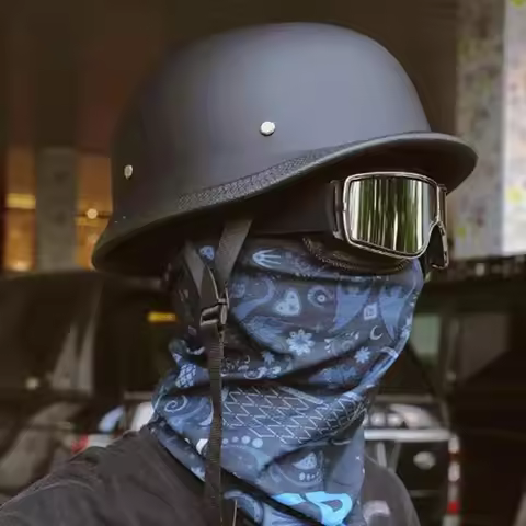 1PCS X M/L/XL/XXL DOT Retro Motorcycle Cruiser Helmet Scooter Vintage Half Face Helmet Motorbike Cas