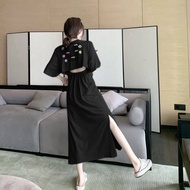 SONDR Fashion Women Dress Korean Style Plus Size Long Dresss Korean Style Summer Drees Woman Fashion