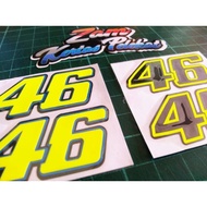 STICKERS NO.46 STICKER ROSSI 46 CUTTING PANTUL CAHAYA STICKER MOTOR