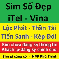 Sim iTel Vinaphone số đẹp Ưu đãi Tặng 4Gb/ngày miễn phí cuộc gọi SMS data... Sim chưa kích hoạt (B12