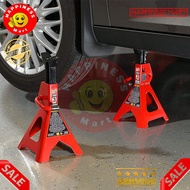 💐HAPPINESS💐3T 2pcs Thickened Car Jack Stand Repair Tool Adjustable Heavy Height Duty Floor Metal Jacks Jek Kereta-4523