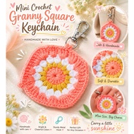 Crochet Keychain/ bag charms/ granny square crochet keychain/ granny square/ crochet flower keychain