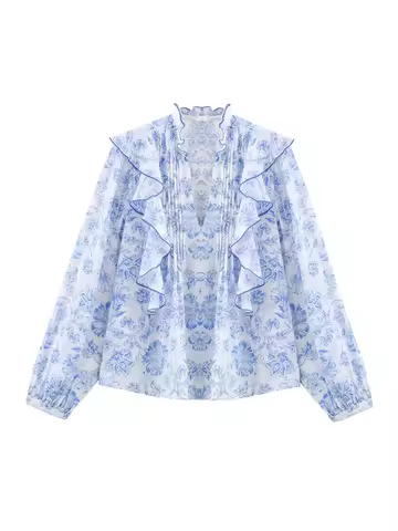 ZAJIA 2005 new women's clothing European and American style French ruffles and layered decorative pr