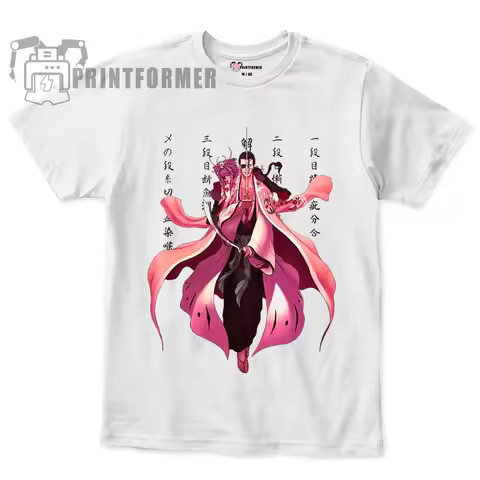 Kyoraku Shunsui T-shirt Bleach Ichigo Bankai Anime Horror Gift Shirt All