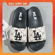 La Ori Embroidered Cross Strap MLB Sandals