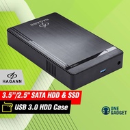 External Hard Drive Case for 3.5" USB 3.0 SATA | Enclosure HDD External 2.5 | HAGANN HDA-E37 SSD Cas