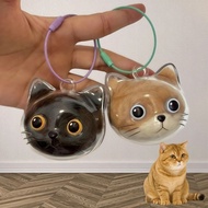 Lichee1 Cute kitten keychain, cat fur keychain, pet fur ball keychain