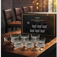 Set of 6 luxury CRISTA HOME glass wine glasses, capacity 125ml, white: 60220
