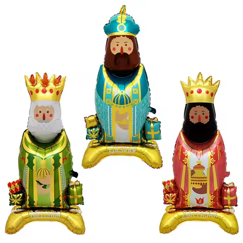 1pcs Stand King Heard Balloons Cartoon King Foil Ball For Birthday Party Christmas Baby Shower Decor