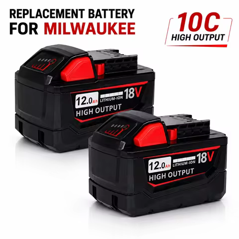 2PACK 12.0Ah M18 18V 10C High Discharge Battery for Milwaukee 48-11-1850 48-11-1890 48-11-1862 48-11