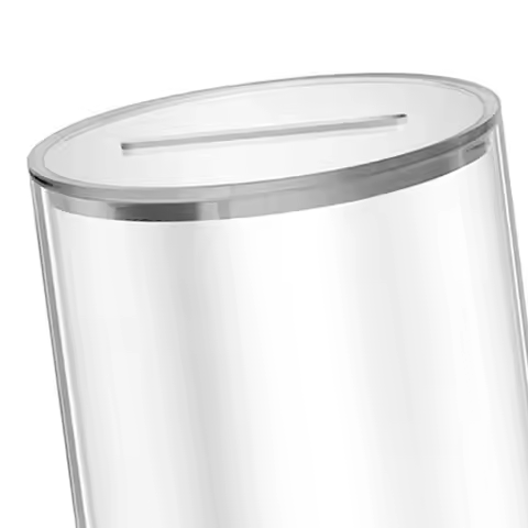 Fashion Acrylic Piggy Bank Clear Birthday Gift Money Saving Box Large Capacity Coin Container for Ad