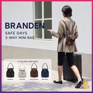[BRANDEN] Safe Days 3Way Mini Bag | Anti-Theft RFID Protection | Water-Resistant Tote Crossbody Back