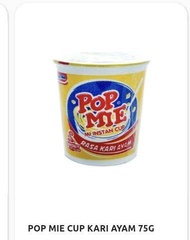 pop mie 75gr siap saji lengkap semua varian nya siap disantap bersama keluarga rasa ayam baso soto m