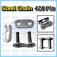 Steel Chain Joint Pin Clip 428 428H Rantai Pin Potong LC135 Y15 Y16 EX5 KRISS WAVE DASH 100 110 125 rk rkm