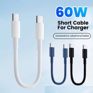 0.3M Short USB Type C Cable PD60W Fast Charging PowerBank Data Cord For iP 17 16 15 Samsung Xiaomi H