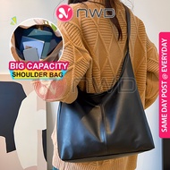 《 𝗧𝗥𝗘𝗡𝗗 𝗠𝗢𝗗𝗘𝗡 》 Women Shoulder Bag PU Leather Casual Large Capacity Tote Handbag Beg Tangan 手提包 NWD