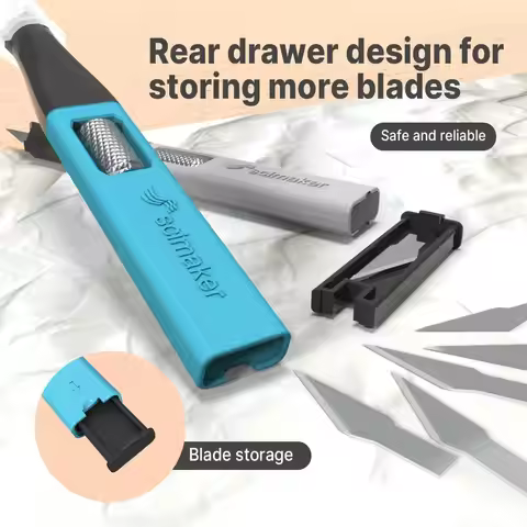 Scimaker HKA51 Precision Craft Knife with Blade Storage - Exacto Knife Hobby Knife with 5 Extra #11 