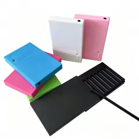 8 Compartment Slot Plastic Snuff Kit Container Case Sild Lid in Aluminum Straw Pocket Size Portable 