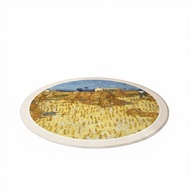 Round Area Rug Machine cleanable Vintage French Design Non-Slip Soft Low Pile Living Room and Bedroo