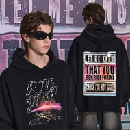 1mill ใหม่ Hoodie สีดำและสีขาว 2 สี เสื้อกันหนาวแฟชั่นผู้ชายแขนยาว 1MILL cotton hoodies M-3XLS-5XL