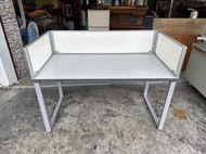 香榭二手家具*單人座ㄇ字型140cm 屏風辦公桌-櫃台桌-櫃檯桌-電腦桌-接待桌-會客桌-業務桌-書桌-OA桌-薄屏風