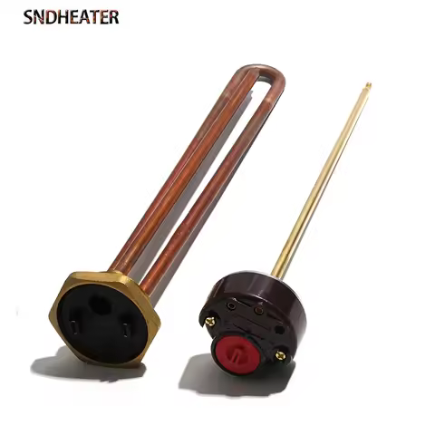 SNDHEATER DN32 G5/4 Copper Thread Water Heating Element Ariston Thermostat Temperature Controller 42