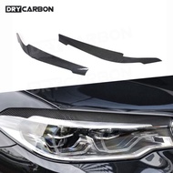On sale Carbon Fiber Headlight Eyelids Eyebrows Trim Cover Sticker for BMW 5 Series G30 G38 530i 540