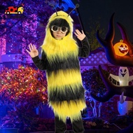 [LAHOMIA] Kids Bumble Costume, Fun Clothes with Headband, Adorable Bumble Fancy Dress
