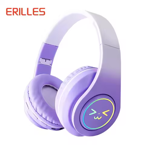 ERILLES Headphones Blutooth Earphone Wireless Earphones 3.5mm Stereo Headset Gaming Accessories Port