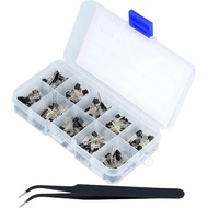200Pcs 10 Values Transistor kit BC327 BC337 2N2222 2N2907 2N3904 2N3906 S8050 S8550 A1015 C1815 PNP 