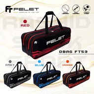 Felet Double Beg Ft-53 badminton bag Raket Badminton Backpack Double Zip 2 Zip 100% Ori By Fleet