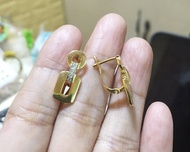10k sd gold clip earing